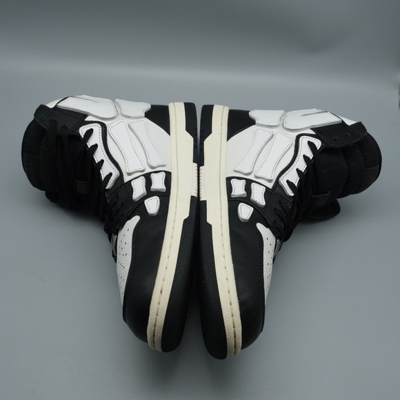 Amiri Skel Top High Mens Size 11 US 44 EU Black White Sneakers - Picture 4 of 13